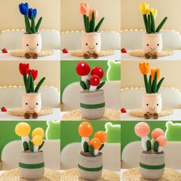 Creative Tulip Potted Plux Toy Doll Machine Cake Doll Doll Market Market Ferter Stand Home Decoration Wholesale