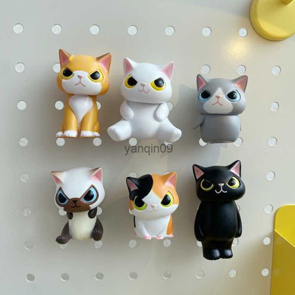 Creativo cuello alto gato Shiba Inu pingüino imán magnético para nevera mensaje pizarra foto fija imán de pared decoración del hogar L230626