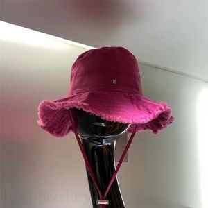 Creatieve unisex Bucket Hat damesjurk herenhoeden uv-bestendig effen kleur luxe verstelbare maat casquette gerafelde rand creatieve designer cap westerse stijl PJ027 e4