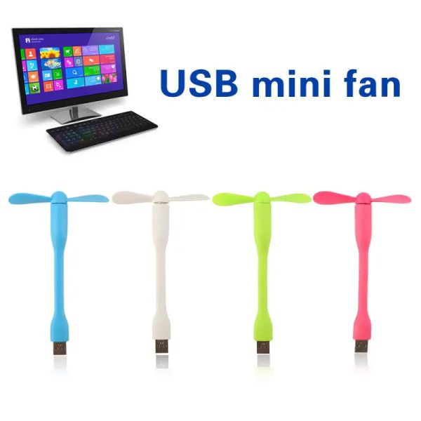 Fan USB créatif USB Mini ventilateur portable et lampe lumineuse LED USB pour ordinateur portable de banque d'alimentation Gadget d'été Nouveau