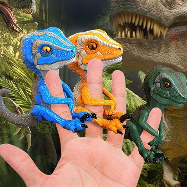 Creative Velociraptor Figure Electric Dinosaur Pets Toy Fingertip Finger Dinosaurus Smart Toy Electronic Pet Dinosaurio Modèle 201212