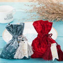 Creative Fluwelen Trekkoord Gift Wrap 11x14cm Rode Gift Bag voor Bruiloft Verjaardagspartij Favorssmall Gold Gifts Candy Pouches