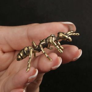 Ornements de fourmis vintage créatifs avec insecse de bronze chinois de la sculpture insecte pour animaux de compagnie décoration Ique