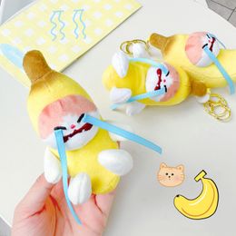 Famille de voix créative, qui comprend?Erchouses en peluche de banane en pleurs, décoration de sac à tendance à la mode de célébrité Internet