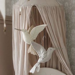 Creatieve muur hangende kolibrie swan pluche gevulde poppen stof stoffen slaapkamer kinderkamer kamer decor hangende ornamenten baby kussen 240527