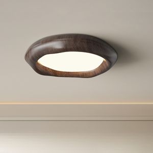 Plafonnier créatif en bois de noyer, Style bûche, spectre complet, Protection des yeux, minimaliste, créatif, pour chambre à coucher, étude