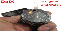 Creatief horloge lichter hervulbare metaal butane gas sigaretten sigaret match fire starter survival tool kit camping outdoor spits li4511180