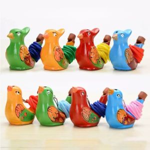 Sifflet d'oiseau d'eau créatif en céramique, oiseaux en argile, dessin animé, cadeaux pour enfants, sifflets d'animaux, décorations artisanales rétro en céramique pour la maison