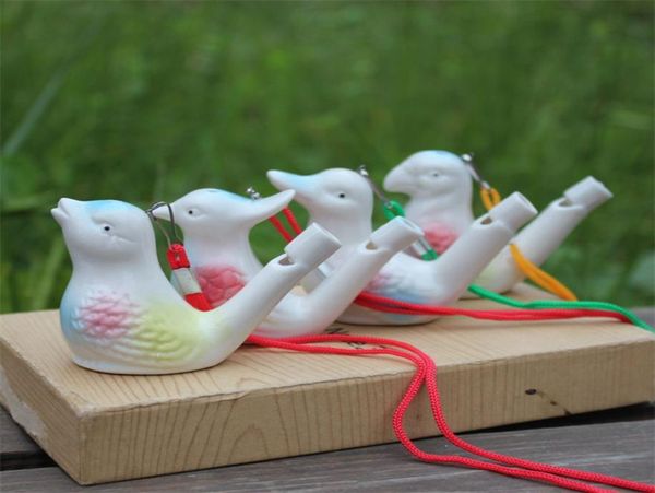 Creative Water Bird Whistle Clay Birds Céramique Song Glazed CHIRPS Bathtime Kids Toys Gift Christmas Party Favor 2181 V27160418