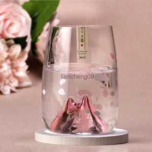 Tasse à eau créative femme nouveau produit automne célèbre tasse de fleur de cerisier verre à vin japonais petit style ins frais L230620