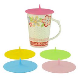 Creatieve waterdruppel Silicone Cup Deksel kleurrijke bekeromslag milieuvriendelijke lekkendichte mok cap 8 kleuren 10 cm u0411