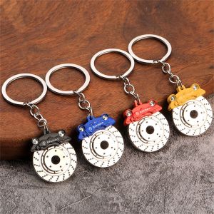 Creative Wheel Rim Keychain Metal Racing Brake Disc Keyring Car Motorfiets Key Chain Souvenir Gift Taille Buckle Bag Pendant