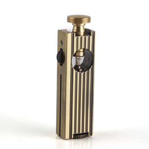 Briquet à kérosène coupe-vent créatif, extractible, en laiton à l'ancienne, tuyau fait à la main, rétro KYQE