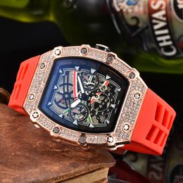 Reloj de pulsera de cuarzo multifuncional con cubo de vino creativo para hombre, correa de plástico, relojes de cuarzo luminosos impermeables a la moda para hombre