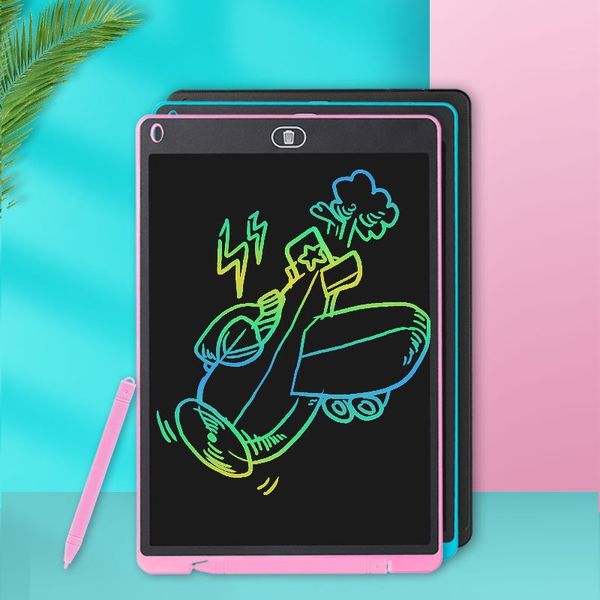 Tablette d'écriture créative Tablette 12 pouces Notepad Color LCD Tableau d'écriture graphique pour l'éducation