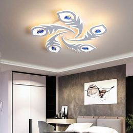 Lámpara de techo LED para dormitorio, lámpara de techo Pteris Lviing de aluminio blanco moderno, lámpara de techo para comedor, accesorio