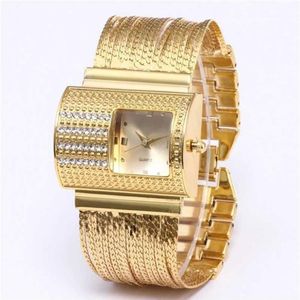 Créativité mode luxe dames montres-bracelets haut de gamme bracelet en acier doré étanche femmes Bracelet montre Zegarek Damski 22304Y