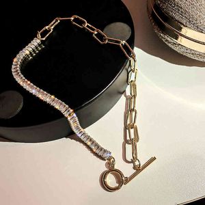 Creativiteit geometrische kristallen ketting voor vrouwen top designer luxe sieraden nek kettingen ingelegd hoge kwaliteit AAA zirkoon chokers Y0420