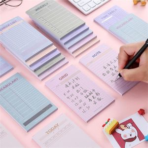 Cr￩ativit￩ Memo Pad Plan Remarque Papier Student Hand Account Diary School Sparetery Multifinectional pour la planification quotidienne
