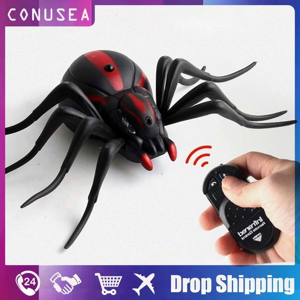 Créativité RC Insecte Remote Contrôle Animal Toy Kit For Child Kids Adults Adults Cockroach Spider Ant Pank Jokes For Boys Pet Cat Dog 240508