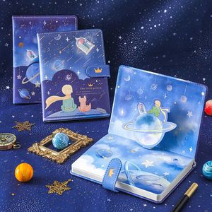 Creativiteit STARRY Sky Little Prince Pu Cover Diary Book Art Kleurrijk 180x130mm Handboek Portable Cute Magnetic Buckle Notebook