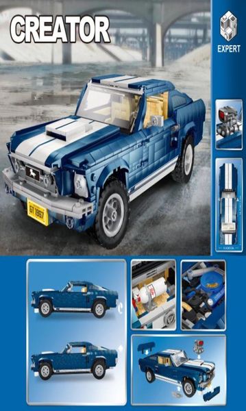 Creador Experto Fasted Musted 10265 Bloques de construcción Classic Muscle Race Car 1967 GT500 11293 91024 Toyos de ladrillos Gift2269977