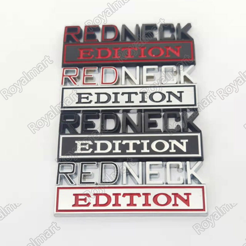 cRed Neck Edition Etiqueta engomada del coche Decoración 4 colores Insignias 8 * 3 cm Pegatinas