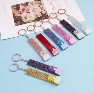 Extracteur de carte de crédit porte-clés mignon cartes bancaires de débit pince pour ongles longs ATM porte-clés porte-clés femmes avec pince en plastique