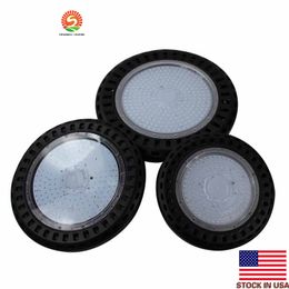 High Power Chip + Meanwell Driver 100W 150W 200W UFO LED High Bay Light 120LM W Super Helder Warehouse Exhibition Lighting Lamp + Stock In ons