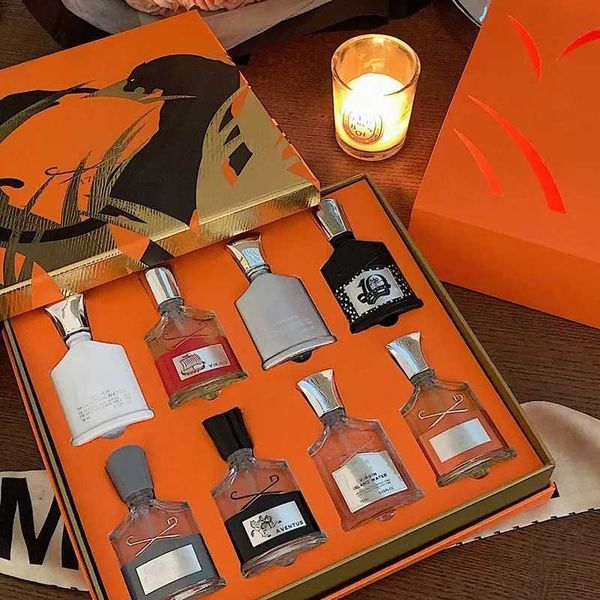 CREEDcologne gift Man Perfume Set 15ml 8 pièces Costume Male Spray Coffret Cadeau Exquis avec Buse Highedt Edition pour Toute Peau Y8BK