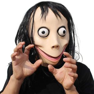 Creepy Horror Devil Mask Scary Momo Mask Creepy Halloween Latex Cosplay Costume pour enfants et adultes