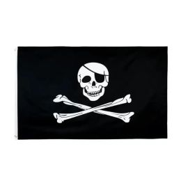 Creepy Ragged Older Jolly Roger Skull Cross Bones Pirate Flag for Home Garden Banner Decorations Polyester FY6049 0522