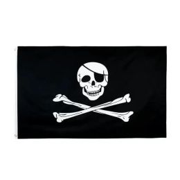 Creepy Ragged Older Jolly Roger Skull Cross Bones Pirate Flag for Home Garden Banner Decorations Polyester FY6049 0523