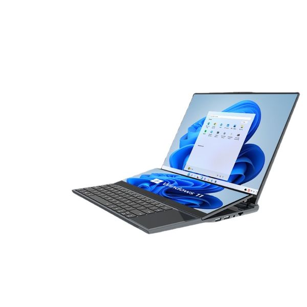 CRELANDER double écran ordinateur portable 16.1 pouces + 14.1 pouces écran tactile Core i7 10750H processeur ordinateur portable de jeu ordinateur portable