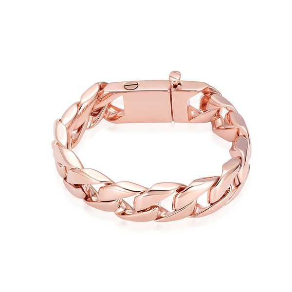 Bracelet de crémation pour cendres en acier inoxydable chaîne à maillons en or Rose mémorial animaux de compagnie humains urne bracelet hommes bijoux de charme Q0720