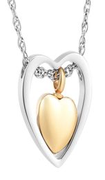 Joyas de cremación Double Hearts For Ashes Memorial REPERSAKE URNS Collar colgante para mujeres IJD80787846962