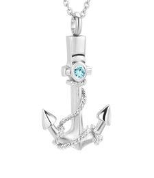 Crematie sieraden voor Ashesnautical Anchor Ashes ketting roestvrijstalen urn hanger schip Sailor Navy Pirate Friendship Gift4404300