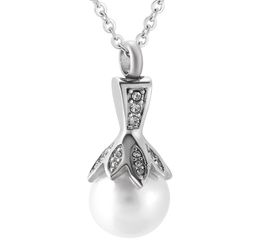 Crematie Sieraden Manme Pearl Ashes Holder voor PET Human Cremation Urn Pendant Vintage Pearl -sieraden Exquise Women Gift Keeps8055519