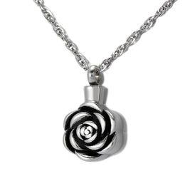 Bijoux de crémation Collier d'urne rose pour cendres souvenir pendentif commémoratif médaillon en acier inoxydable collier de souvenir étanche 7218959