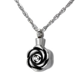 Crémation Jewelry Rose Urn Collier For Ashes KeepSake Memorial Pendant Llocet en acier inoxydable Employofroping Remembrance Collier270C