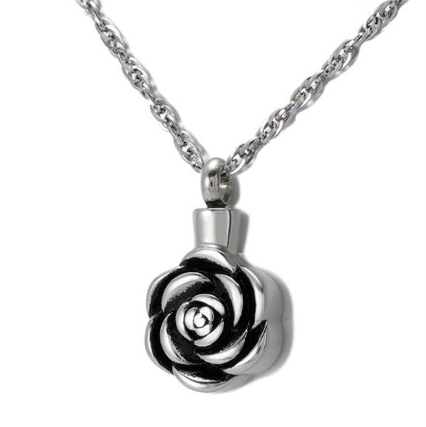 Bijoux de crémation Collier Urne Rose pour Cendres Souvenir Pendentif Mémorial Médaillon Collier Souvenir Étanche en Acier Inoxydable24789783432