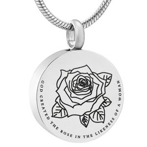 Crematie-sieraden Rose Urn Ketting Memorial Ash Keepsake Hanger voor oma / opa / vader / moeder / zus / zoon