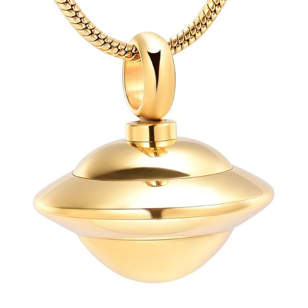 Bijoux de crémation forme de vaisseau spatial collier d'urne commémorative pour porte-cendres HumanPet bijoux souvenir en acier inoxydable pour pendentif257z