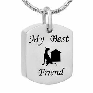 Joyería de cremación de acero inoxidable, colgante de urna para perro, collar conmemorativo de recuerdo de cenizas, collar para cenizas de mascota, joyería 276N