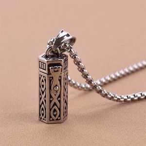 Crematie Medaillons Sieraden Te Openen Doos Case Hanger Urn Aandenken Gedenkteken Vintage Dierbenodigdheden As Ketting Echt Titanium Staal Jo177t