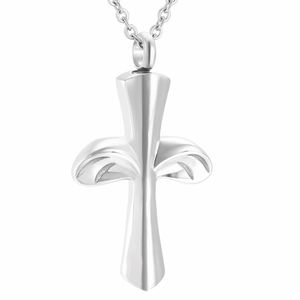 Crematie Urn Neckalce roestvrij staal Kruis Ash Keepsake Memorial Sieraden Crematie Urn Hanger Neckalce unisex Ash sieraden272j