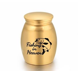 Crémation Urns Ashes Holder KeepSake Pet Memorial Mini Urn Jar Funeral Urn Pendant Fishant in Heaven 25x16mm4881695