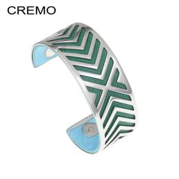 Cremo Trend Braceletsbangles pour femmes en acier inoxydable Georgettes Leather Diy Bijoux Manchette Femme Bracelet Pulseiras 2021 Bang268b