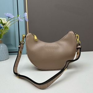 Sac de croissant Half Moon Crossbodybodbag Hands Sacs Sacs Crocodile Match à fermeture éclair fermeture Femmes Clutch Handbagas Fashion Lettre de cuir véritable portefeuille en cuir