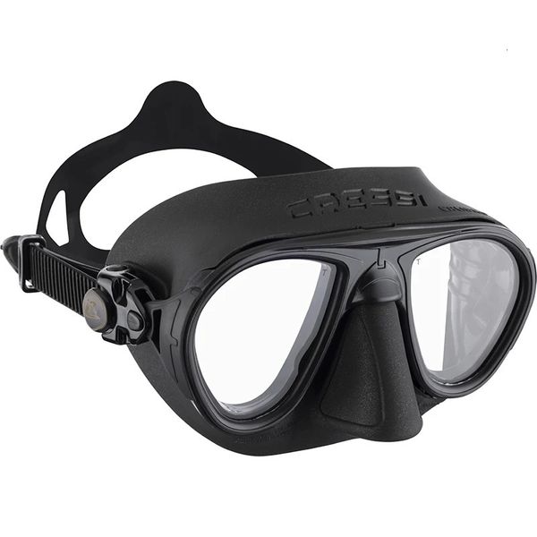 Cressi Calibro Forcediving Diva Diving Mask Fog Stop Fow Volume View Temperred Verre 2 Fenêtre Matte Matte pour les adultes 240410